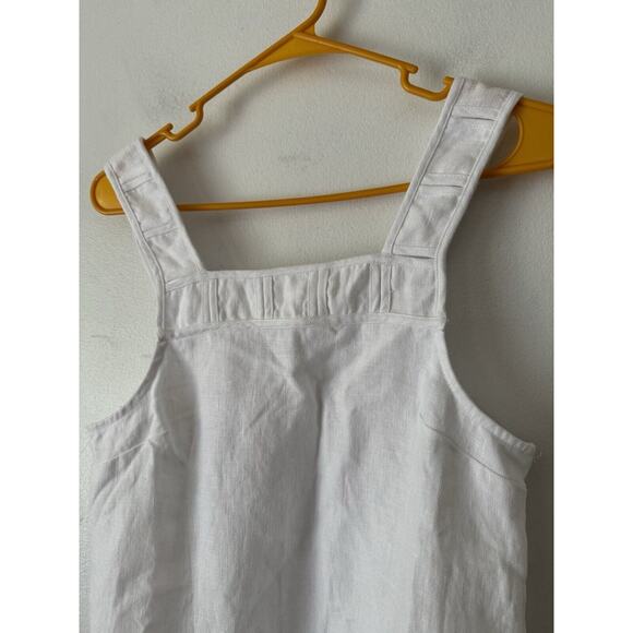 NWT Madewell Embroidered Tank Mini Dress Eyelet White 100% Linen Size 0 - Picture 7 of 9